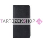   Tok álló, bőr hatású (FLIP, oldalra nyíló, asztali tartó, kártyazseb, textil hatás) FEKETE - [T Phone 2 5G]