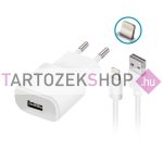   Forever hálózati töltő lightning kábellel 1*USB 1A - fehér