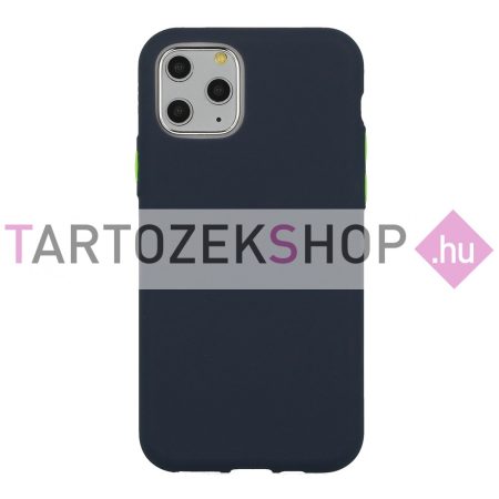 Solid szilikon tok - Xiaomi Mi 10T 5G - Mi 10T Pro 5G - tengerészkék