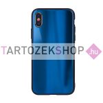 Aurora Glass tok - Samsung A52 4G-5G-A52s - sötétkék