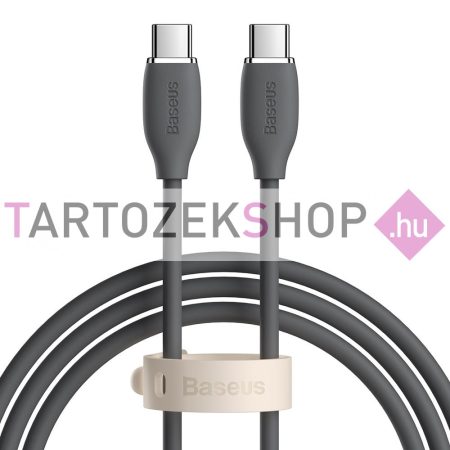 Baseus Jelly kábel USB és Type-C csatlakozóval, 1,2m, 100W - fekete