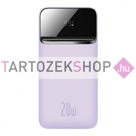 Baseus Power Bank 10000mAh mágneses indukciós töltő - USB + Type C - QC 3.0 PD 3.0 20W (PPCX010105) purple