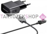   Samsung gyári hálózati fekete töltőfej 2A (ETAU90EBE) 10W USB - MicroUSB adatkábellel 1m ECB-DU5ABE,