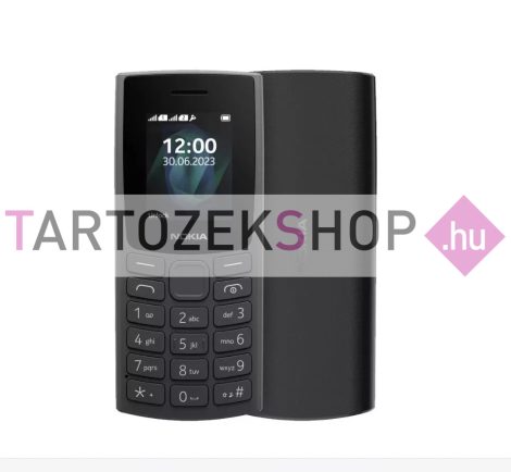 Nokia 105 (2023) 4G nyomógombos mobiltelefon, kártyafüggetlen, dual SIM, sötétszürke