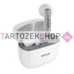   Astrum ET340 BT V5.1 sztereo TWS headset zajszűrős mikrofonnal, USB-C töltőtokkal, fehér