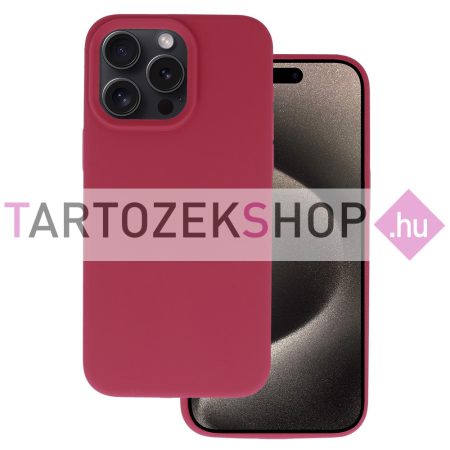 LITE szilikon tok - iPhone 15 Plus - burgundi