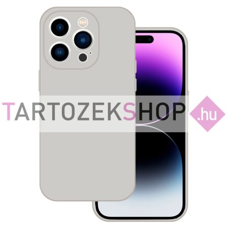 Tel Protect Premium szilikon tok - iPhone 15 Pro - titán