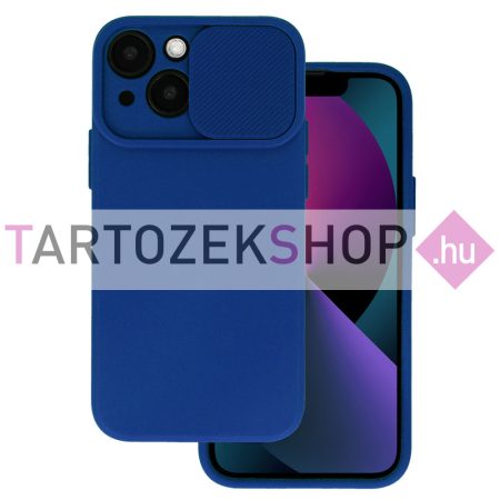 CAMSHIELD Soft szilikon tok - iPhone 15 - tengerészkék