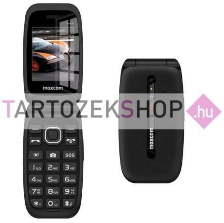 Maxcom MM828 4G Dual sim-es mobiltelefon kártyafüggetlen, vészhívóval fekete (magyar nyelvű menüvel