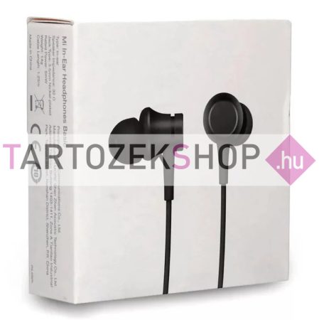 Bliszteres Xiaomi Mi In-Ear ZBW4354TY fekete 3,5mm jack gyári sztereo headset