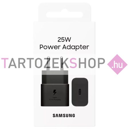 BLISZTERES Samsung EP-T2510NBEGEU gyári hálózati fekete Type-C gyorstöltő 3A 25W