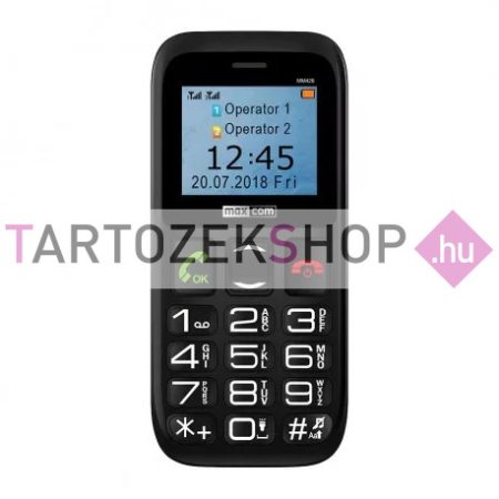 Maxcom MM426 SE (Type-C) mobiltelefon, dual sim-es kártyafüggetlen, bluetooth-os, fm rádiós fekete