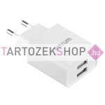 Astrum Pro Dual U24 hálózati töltő 2X USB, 10W, fehér