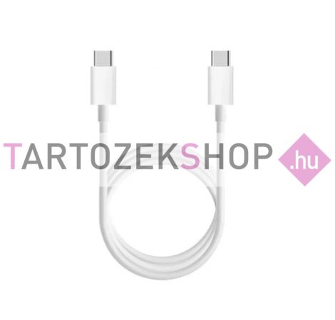 Bliszteres Xiaomi fehér gyári USB Type-C - Type-C gyorstöltő adatkábel 1,5 m 5A