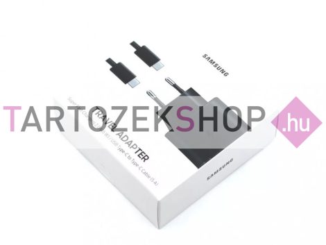 BLISZTERES Samsung EP-TA845XBEGWW gyári hálózati fekete gyorstöltő 5A EP-DG977BBE fekete gyári Type-C adatkábel 1.2m 45W BLISZTERES Samsung EP-TA845XBEGWW gyári hálózati fekete gyorstöltő 5A EP-DG977BBE fekete gyári Type-C adatkábel 1.2m 45W