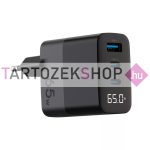   Astrum Watz 65G hálózati PD, GaN töltő 2X Type-C 1X USB-A, 65W, 3.4A, fekete
