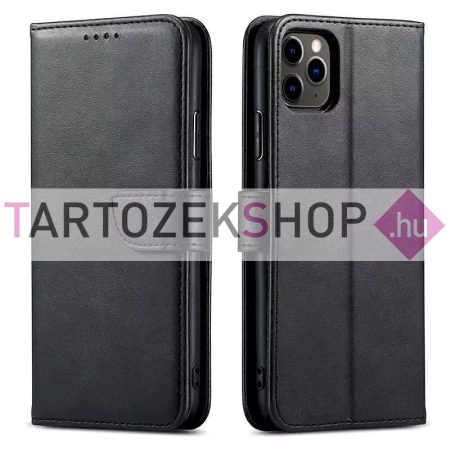 Marva Wallet Samsung A366 / A566 Galaxy A36 / A56 5G ökobőr könyvtok fekete Marva Wallet Samsung A366 / A566 Galaxy A36 / A56 5G ökobőr könyvtok fekete