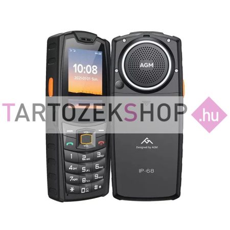 AGM M6 4G ütés- és vízálló IP68 mobiltelefon, kártyafüggetlen, Dual Sim, fekete