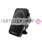   Forever autó telefon tartó vezetéknélküli töltéssel szellőzőrácsba MACH-100 15W - fekete