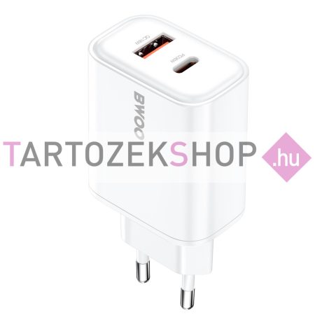 BWOO 36W töltőfej CDA207 PD 1*USB-A 2*USB-C - fehér BWOO 36W töltőfej CDA207 PD 1*USB-A 2*USB-C - fehér